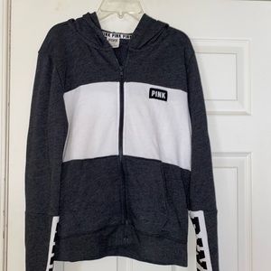 Pink zip up sweatshirt